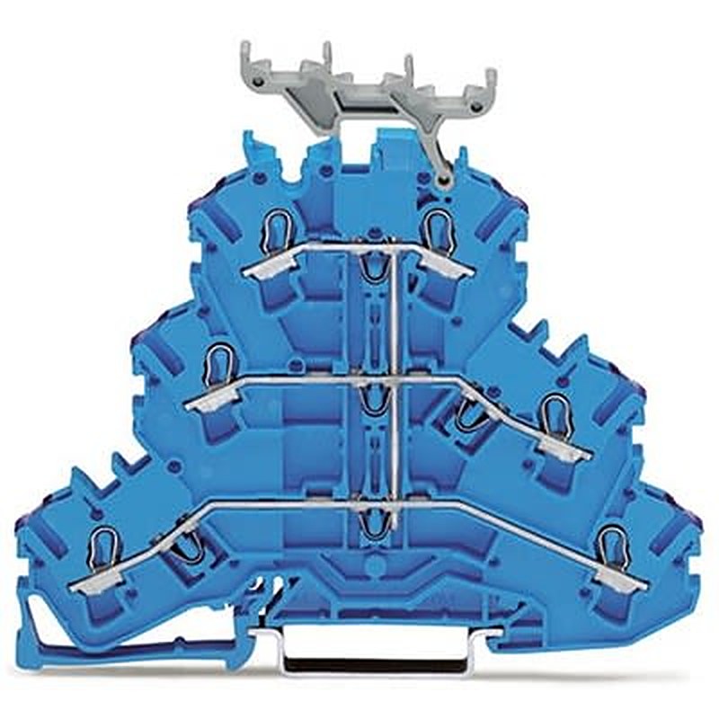 WAGO TOPJOB S Series Multi Level Terminal Block Blue, 2.5mm², 3-Level, Push-in, IECEx/ATEX/CSA