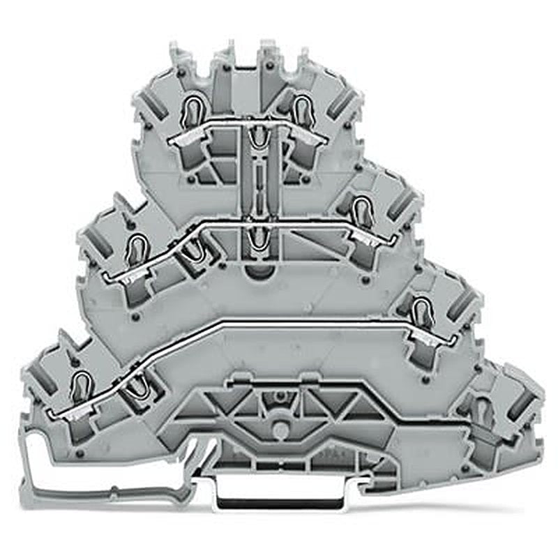 WAGO TOPJOB S Series Multi Level Terminal Block Grey, 2.5mm², 4-Level, Push-in, IECEx/ATEX/CSA