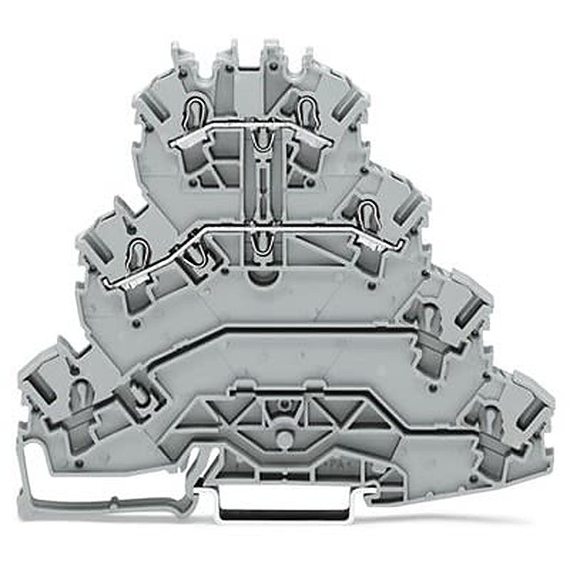 WAGO 2002-4141 TOPJOB S Series Multi Level Terminal Block Grey, 2.5mm², 4-Level, Push-in, IECEx/ATEX/CSA