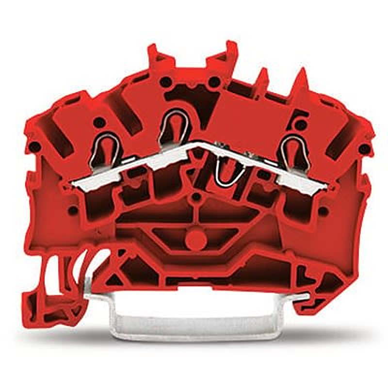 WAGO TOPJOB S Series DIN Rail Terminal Block Red, 2.5mm², 1-Level, Push-in, IECEx/ATEX/CSA