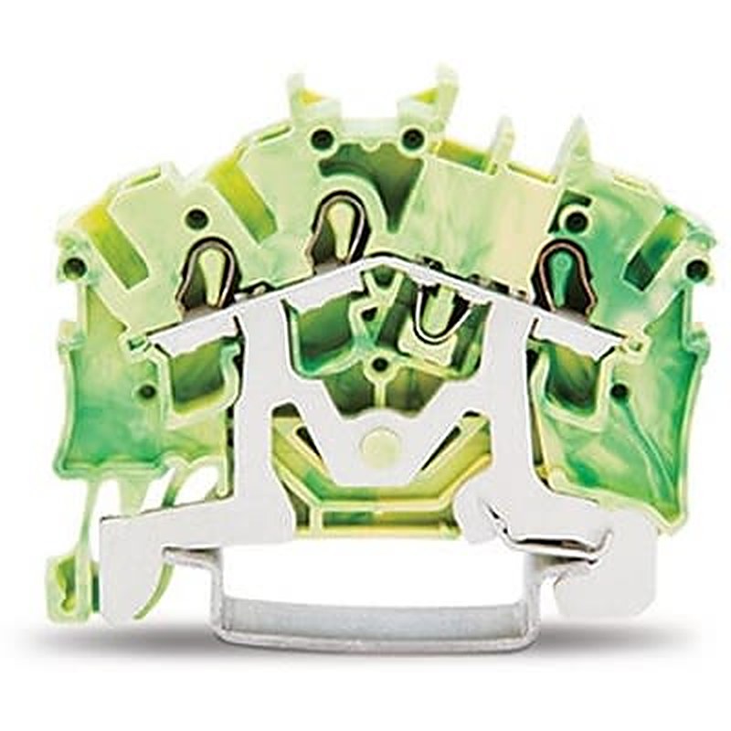 WAGO TOPJOB S Series DIN Rail Terminal Block Green, Yellow, 2.5mm², 1-Level, Cage Clamp, ATEX, EAC Ex, IECEx