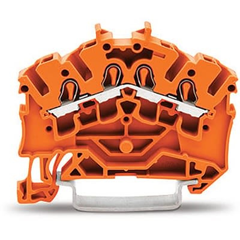WAGO TOPJOB S Series DIN Rail Terminal Block Orange, 2.5mm², 1-Level, Push-in, IECEx/ATEX/CSA