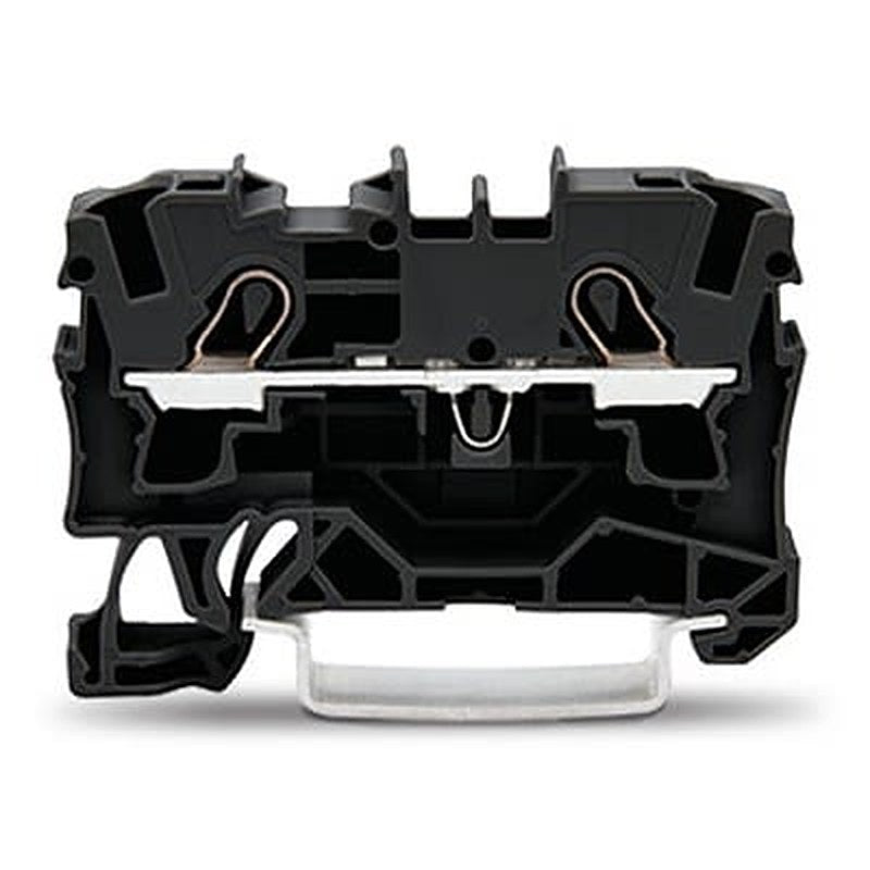 WAGO 2004-1205 TOPJOB S Series DIN Rail Terminal Block Black, 4mm², 1-Level, Push-in, IECEx/ATEX/CSA