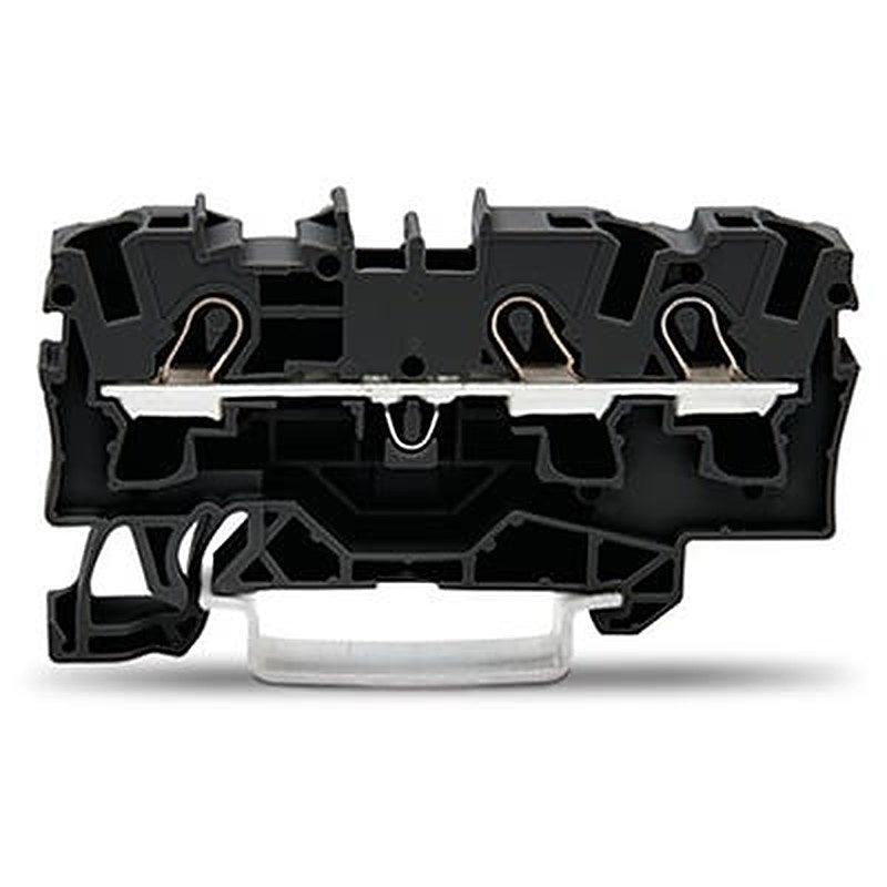 WAGO 2004-1305 TOPJOB S Series DIN Rail Terminal Block Black, 4mm², 1-Level, Push-in, IECEx/ATEX/CSA