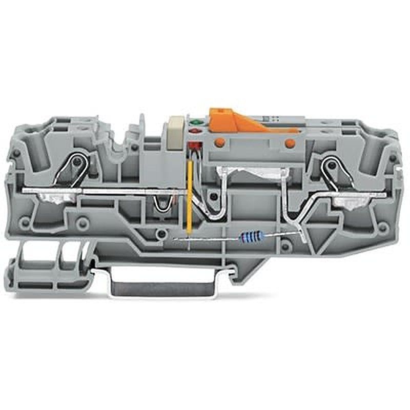 WAGO TOPJOB S Series Disconnect Terminal Block Grey, 6mm², 1-Level, Push-in, CSA