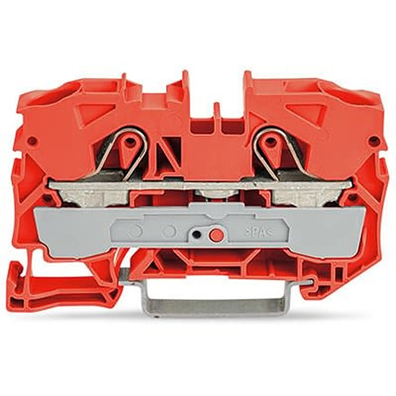 WAGO 2010-1202 TOPJOB S Series DIN Rail Terminal Block Orange, 10mm², 1-Level, Push-in, IECEx/ATEX/CSA