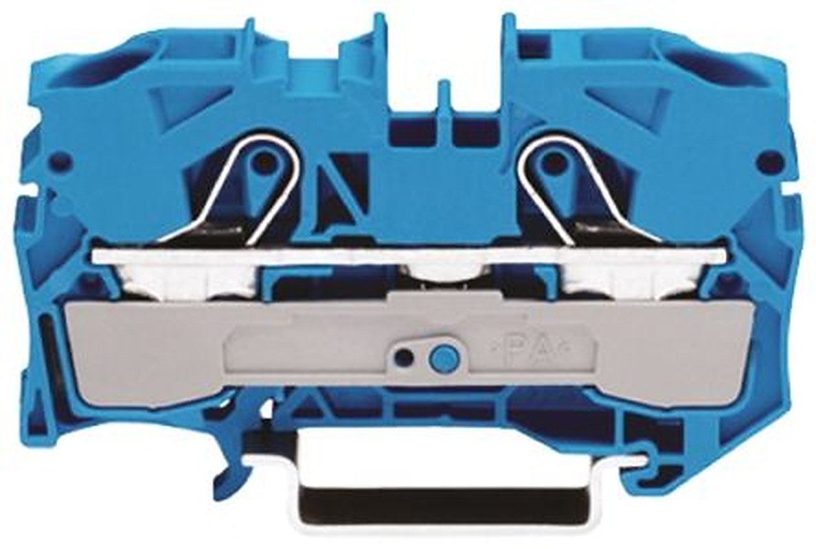 WAGO 2010-1204 Feed Through Terminal Block Blue, 10mm², 1-Level, Cage Clamp, IECEx/ATEX