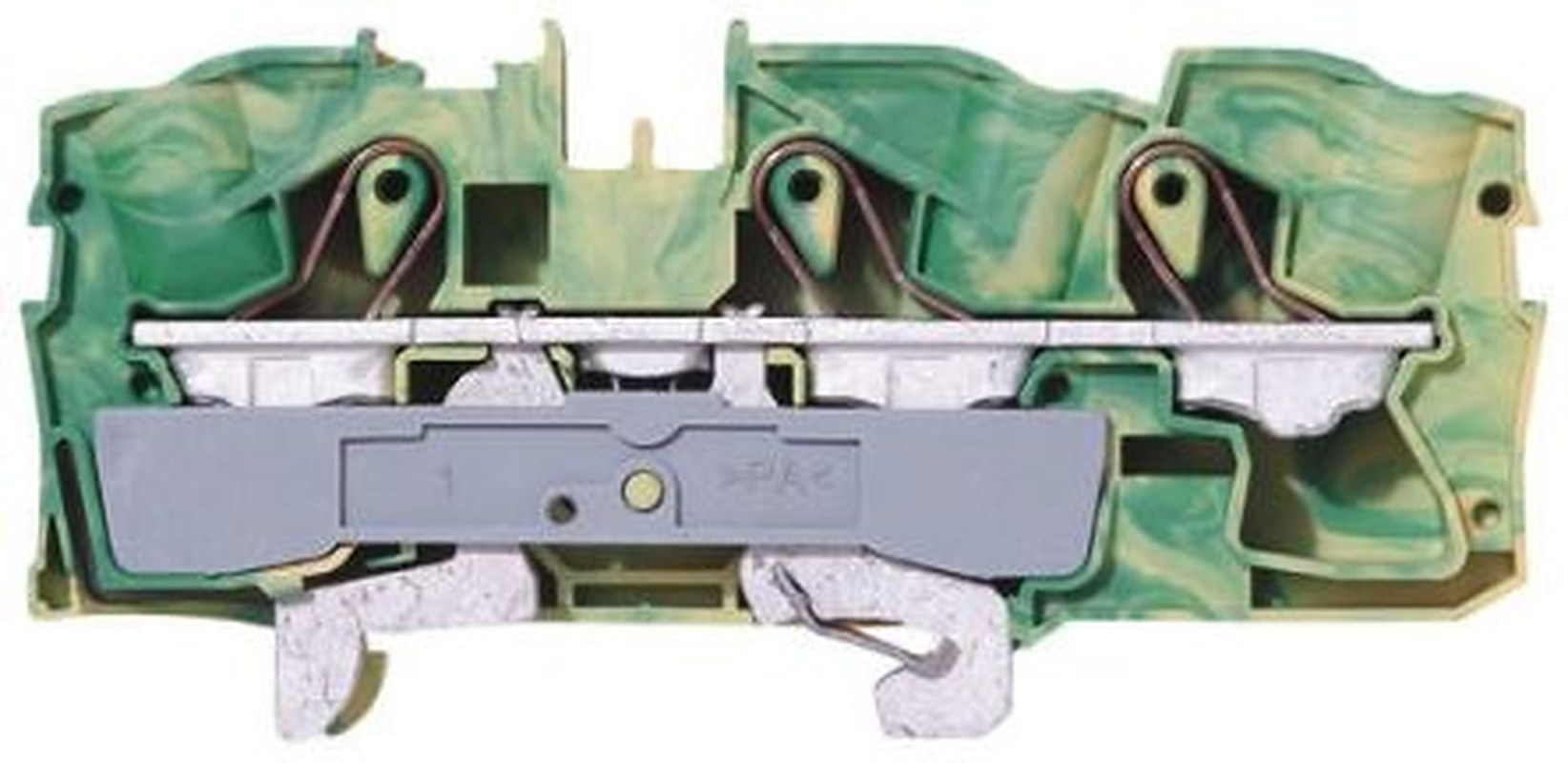 WAGO 2016-1307 Earth Terminal Block Green, Yellow, 16mm², 1-Level, Cage Clamp, IECEx/ATEX