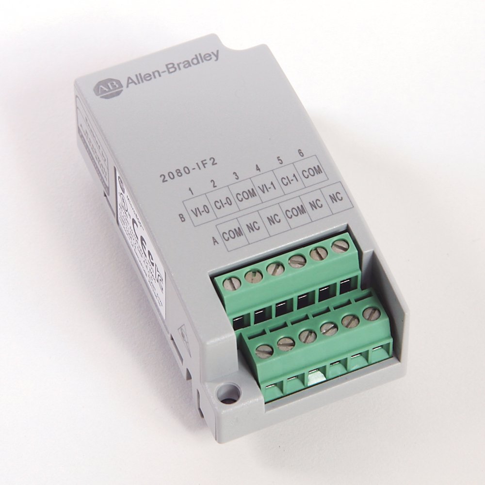 2080 Micro800 System, 2-ch V/I Analog Input Unipolar 0-10V/0-20mA (non-isolated)