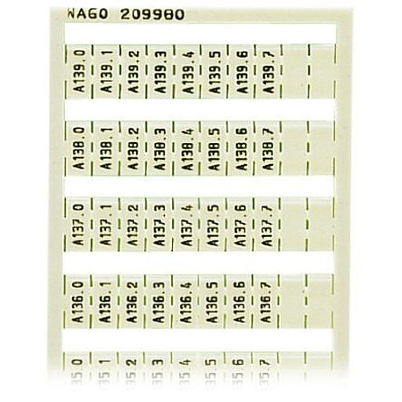 WAGO Marker Strip for use with Terminal Block