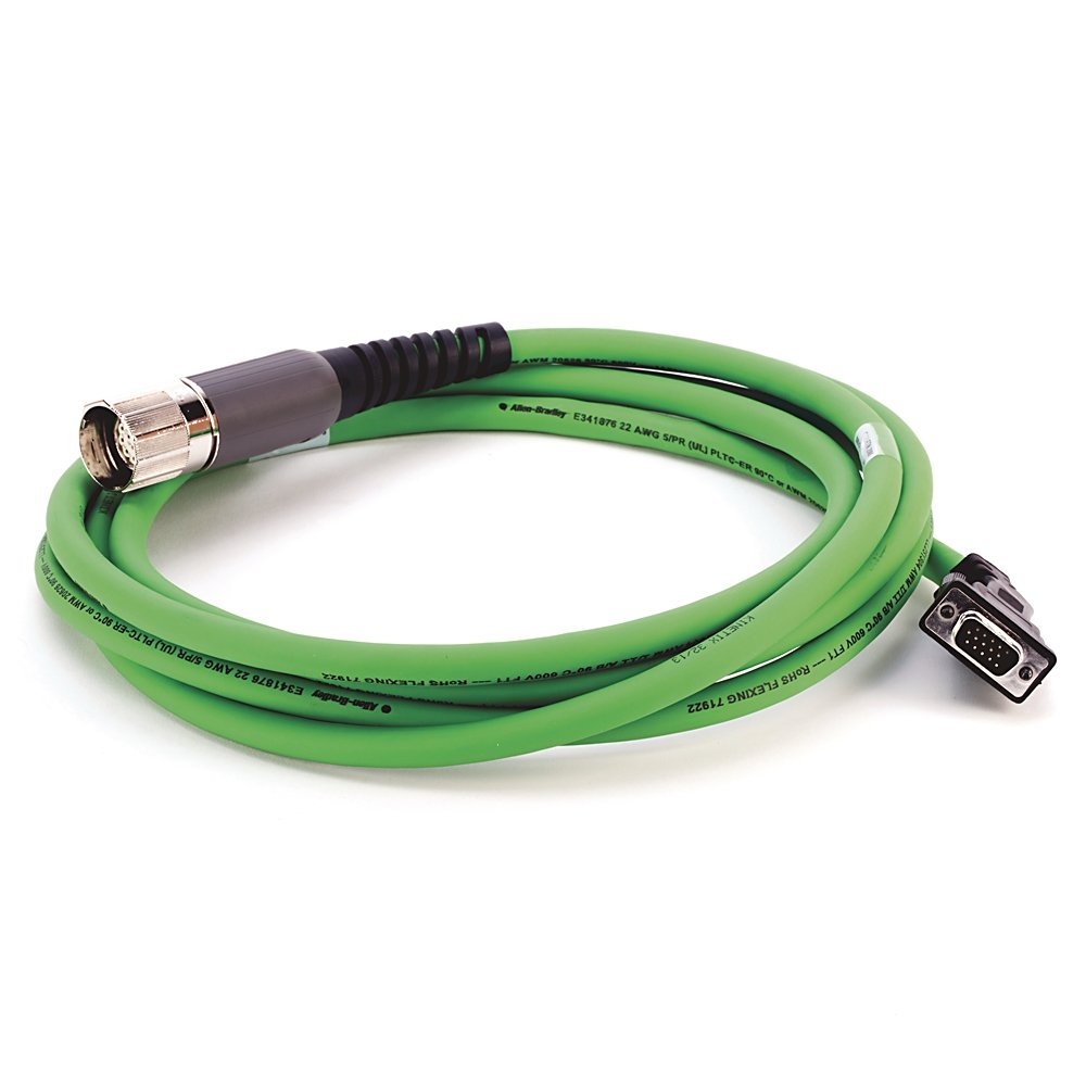 SpeedTEC Cable, Motor Feedback Only, SpeedTec DIN Connector, Drive-end, D-sub, SIN/COS High-Resolution/Resolver Encoder Type, Continuous-Flex, 50 Meters