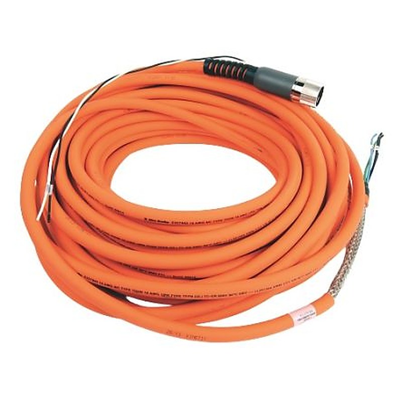 Allen Bradley 2090-CPBM7DF, 25 m Power Cable, Orange Polyvinyl Chloride