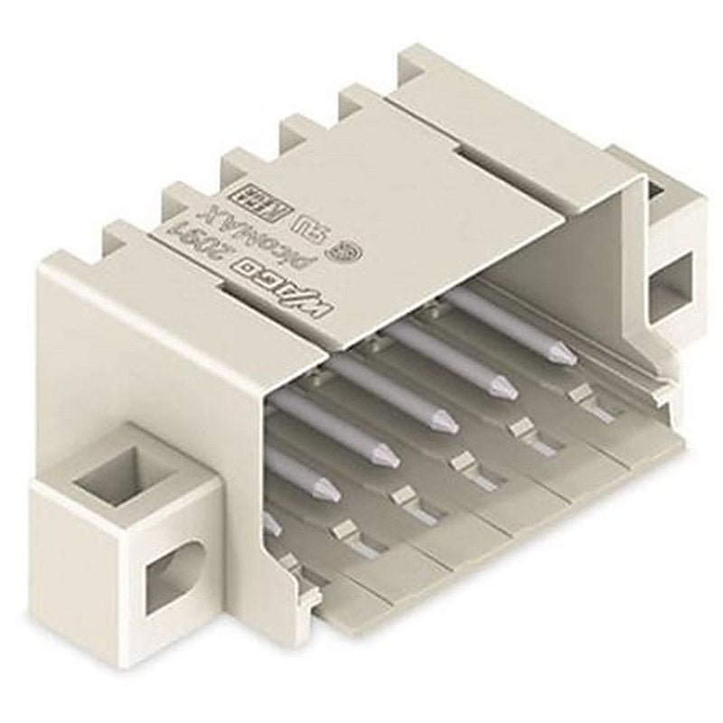 WAGO 2091 Series Angled PCB Header, 8 Contact(s), 3.5 mm Pitch, 1 Row, Shrouded