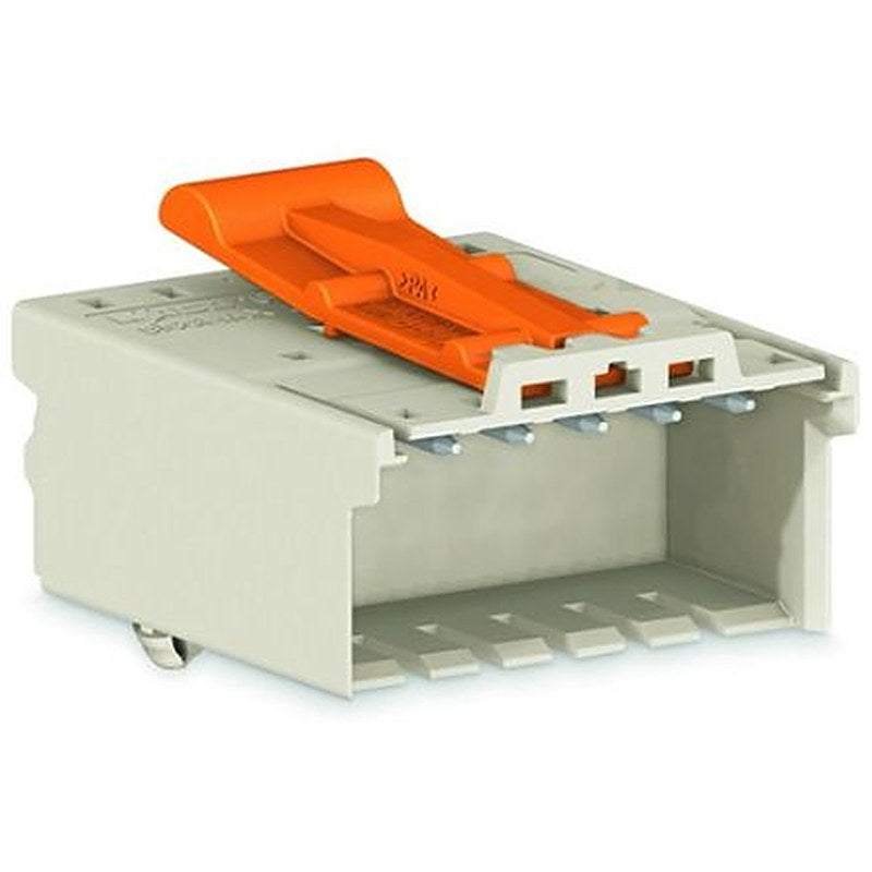 WAGO 2091 Series Push-in Connector Male Cage Clamp, 8-Pole, 10A, 8-Way