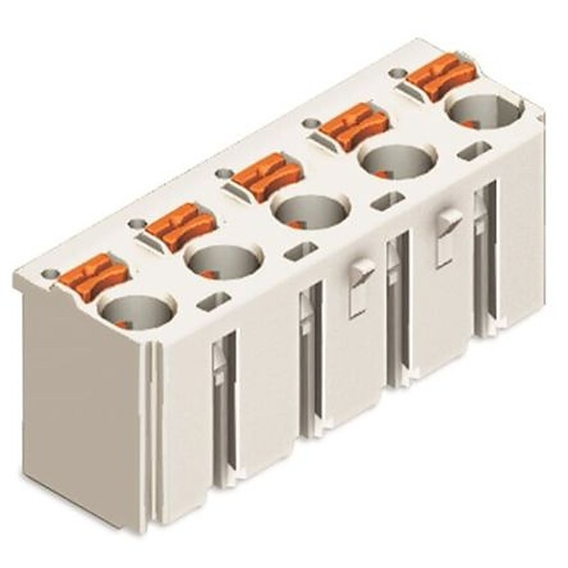 WAGO 2092 Series Push-in Connector Female Cage Clamp, 4-Pole, 16A, 4-Way