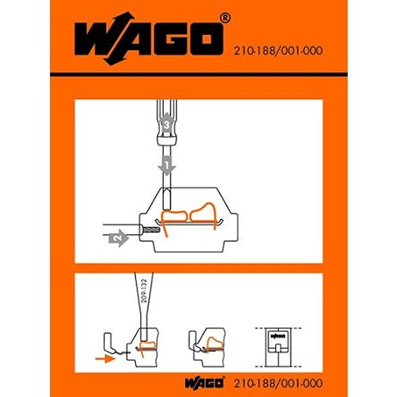 WAGO Pre-Printed Label. Quantity: 100 Per Pack