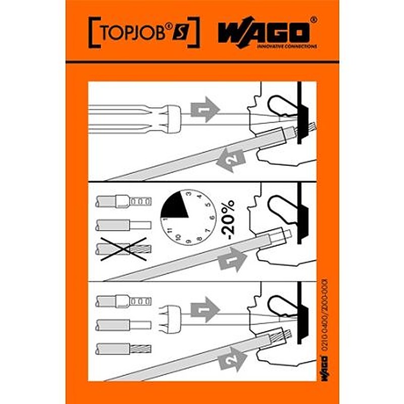 WAGO Pre-Printed Label. Quantity: 100 Per Pack