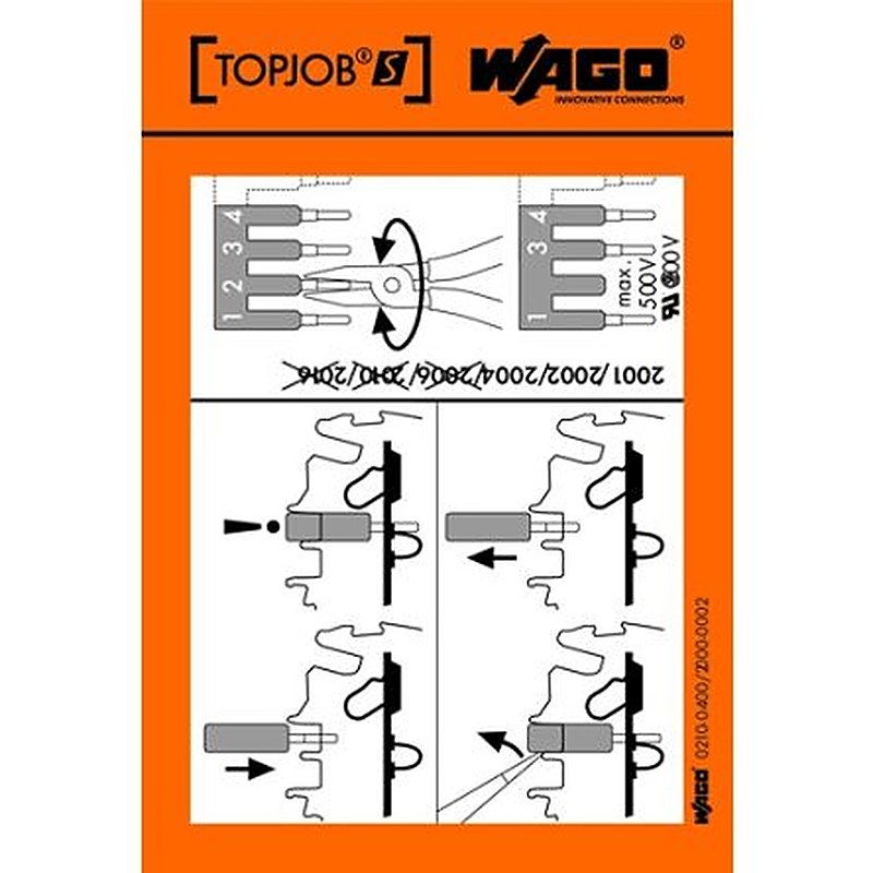 WAGO Pre-Printed Label. Quantity: 100 Per Pack