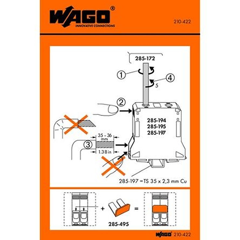 WAGO Pre-Printed Label. Quantity: 100 Per Pack