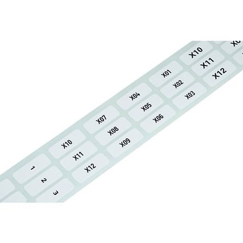 WAGO White Black Print Label, 25 mm Width, 1500 Per Roll Qty