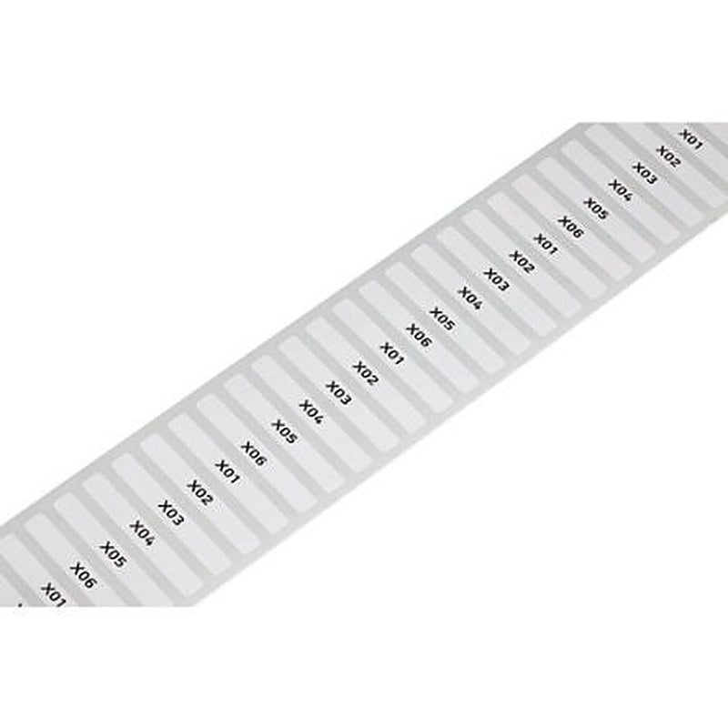 WAGO White Black Print Label, 35 mm Width, 1500 Per Pack Qty