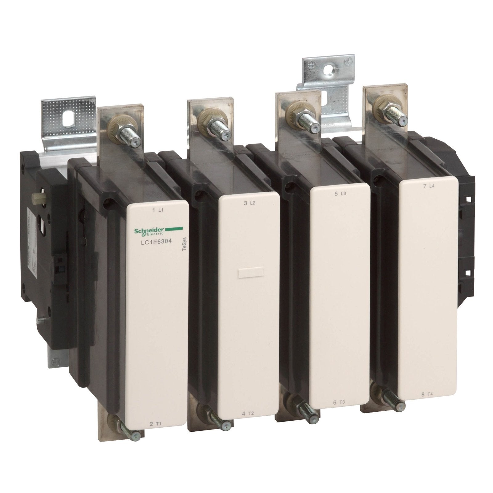 The Schneider Electric TeSys F series is a contactor which has a control circuit voltage of 48 to 1000 V ac with LX1/LX9 coil and 48 to 440 V dc with LX4. It is used in applications like resistive load. The type of connection for control circuit is through screw clamp terminal. IP degree of protection is IP2x front face conforming to IEC 60529 Ambient operating temperature is -40 to 60 °C