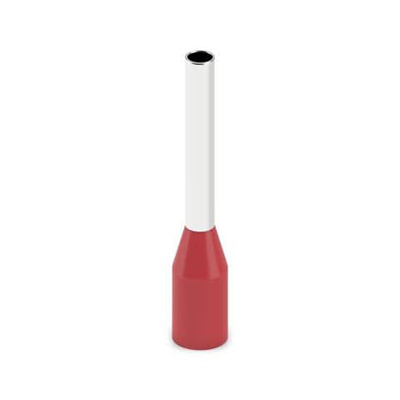 Phoenix Contact Insulated Ferrule, 12 mm Pin Length, 1.7 mm Pin Diameter, Red to 16 AWG Wire Size