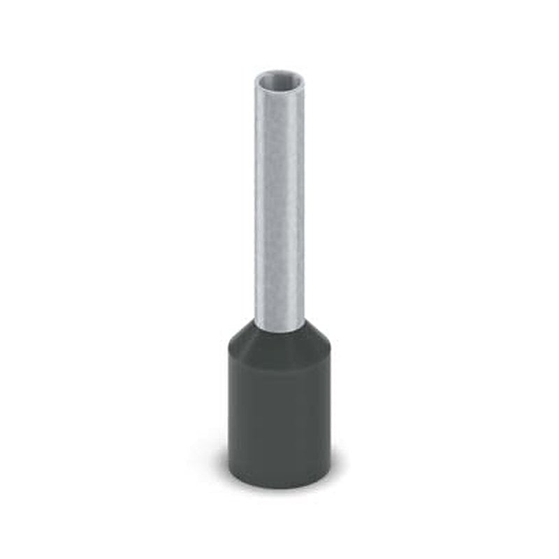 Phoenix Contact, Ferrule A Insulated Bootlace Ferrule, 16 mm Pin Length, 1.7 mm Pin Diameter, Black to 16 AWG Wire Size