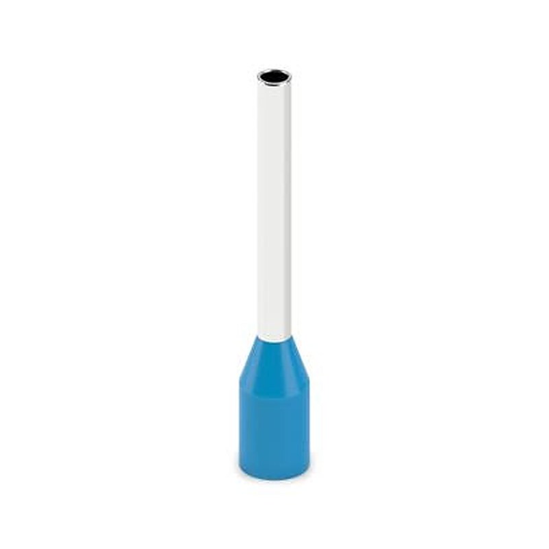 Phoenix Contact Insulated Ferrule, 12 mm Pin Length, 1.3 mm Pin Diameter, Light Blue to 18 AWG Wire Size