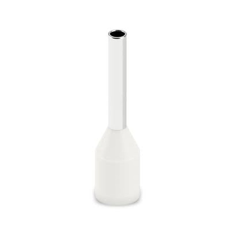 Phoenix Contact, AI-GB Insulated Ferrule, 8 mm Pin Length, 1.3 mm Pin Diameter, White to 18 AWG Wire Size