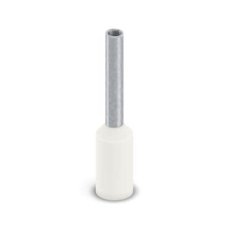 Phoenix Contact Insulated Bootlace Ferrule, 14 mm Pin Length, 1.3 mm Pin Diameter, White to 18 AWG Wire Size