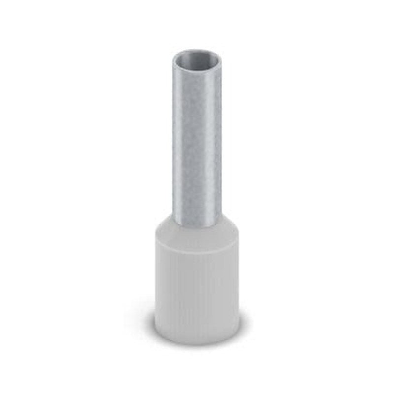 Phoenix Contact, AI-GB 4 - 10 GY Insulated Bootlace Ferrule, 10 mm Pin Length, 2.9 mm Pin Diameter, Grey to 12 AWG Wire