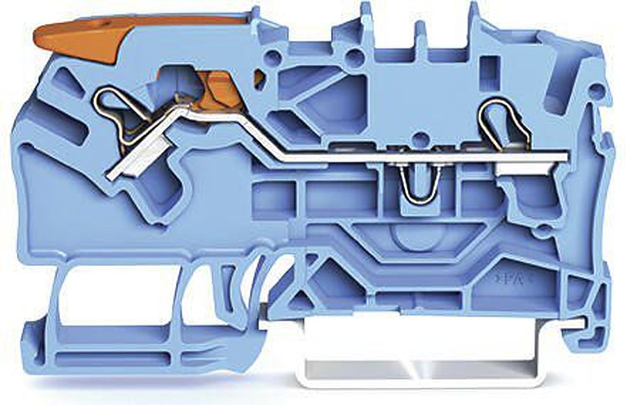WAGO 2102-1204 Feed Through Terminal Block Blue, 2.5mm², 1-Level, Cage Clamp, IECEx/ATEX