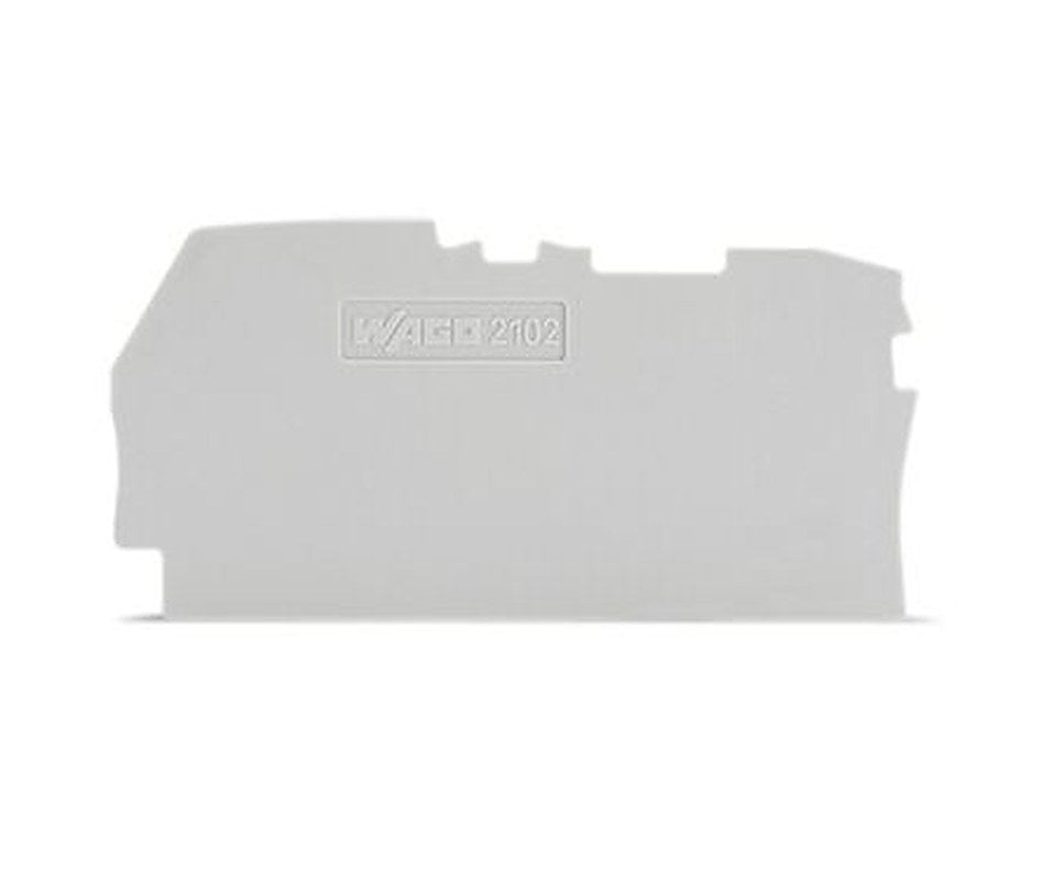 WAGO End & Intermediate Plate for Use with 2102 Series Terminal Blocks