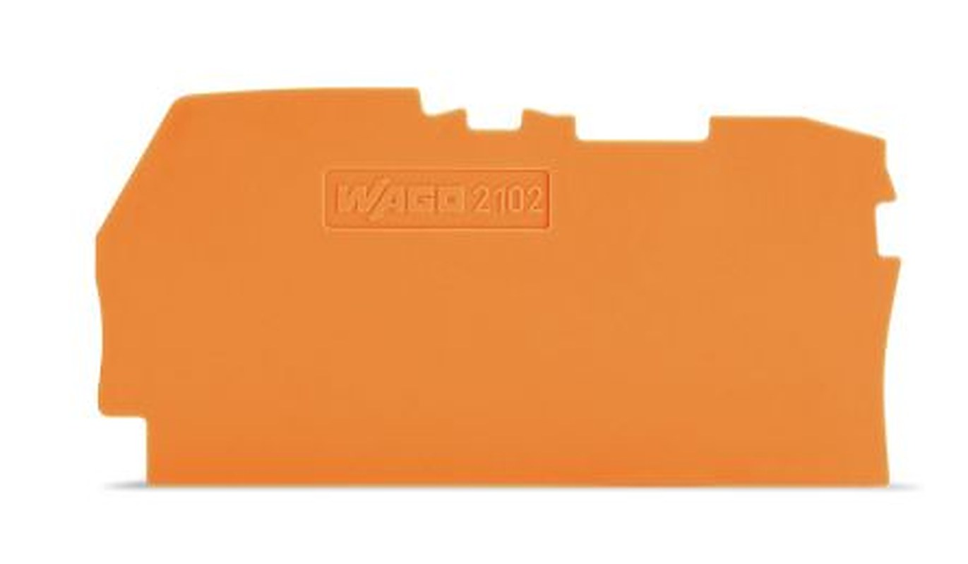 WAGO End & Intermediate Plate for Use with 2102 Series Terminal Blocks, IECEx