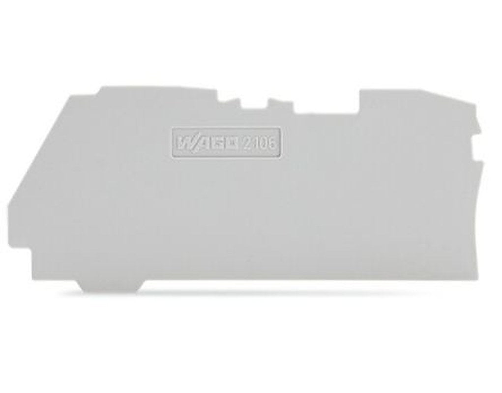 WAGO End & Intermediate Plate for Use with 2106 Series Terminal Blocks
