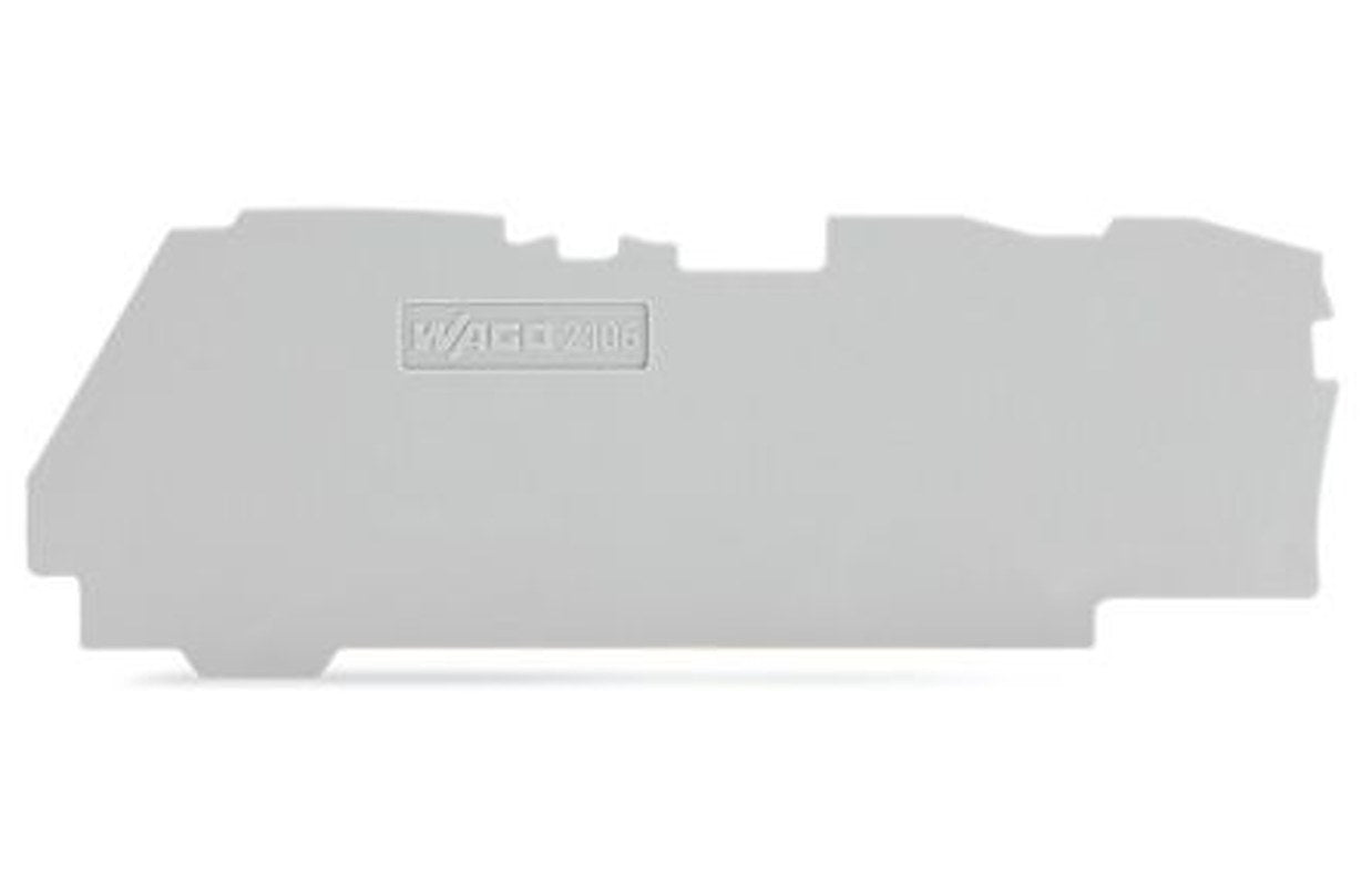 WAGO End & Intermediate Plate for Use with 2106 Series Terminal Blocks
