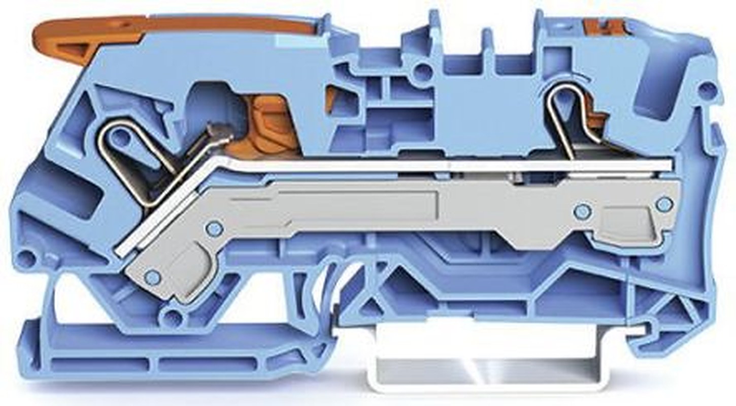 WAGO 2106-5204 Feed Through Terminal Block Blue, 6mm², 1-Level, Cage Clamp, IECEx/ATEX