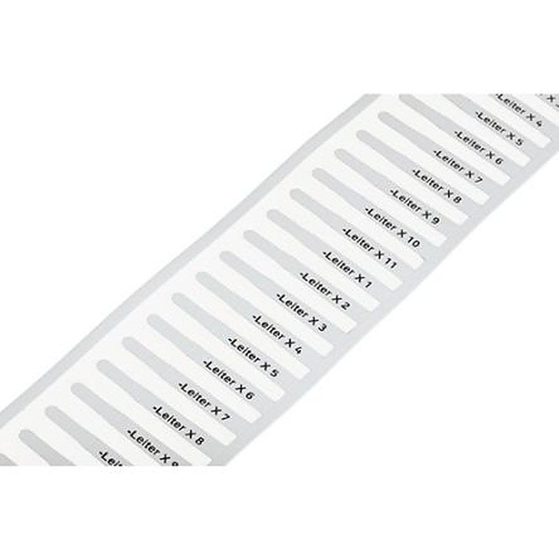 WAGO 211 Push-in Cable Marker, White, Pre-printed "Plain", 211-821