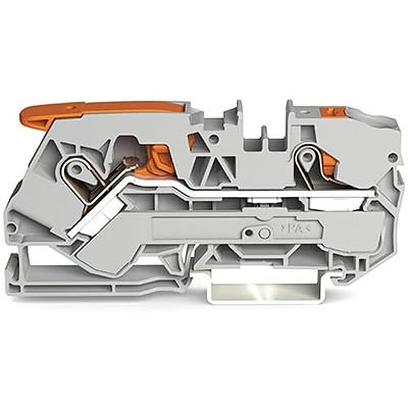 WAGO TOPJOB S Series DIN Rail Terminal Block Grey, 10mm², 1-Level, Push-in, IECE, ATEX