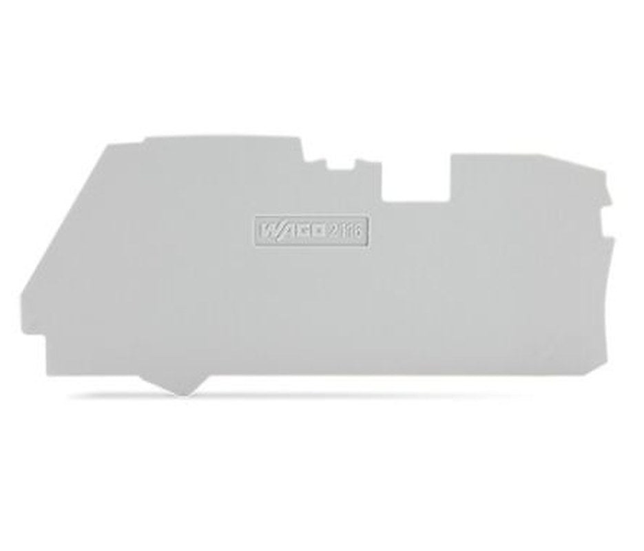 WAGO End & Intermediate Plate for Use with 2116 Series Terminal Blocks