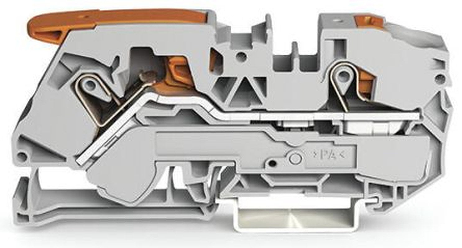 WAGO 2116-5201 Feed Through Terminal Block Grey, 16mm², 1-Level, Cage Clamp, IECEx/ATEX