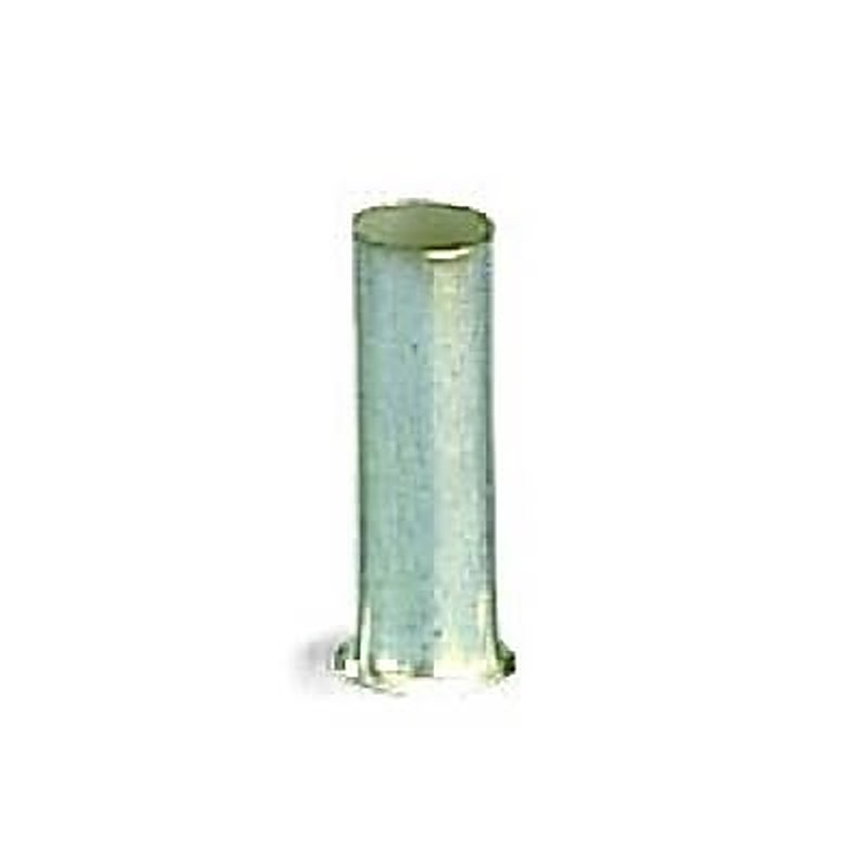 WAGO, 216 Uninsulated Ferrule, 6 mm Pin Length, 2.8 mm Pin Diameter, Silver from 16 AWG