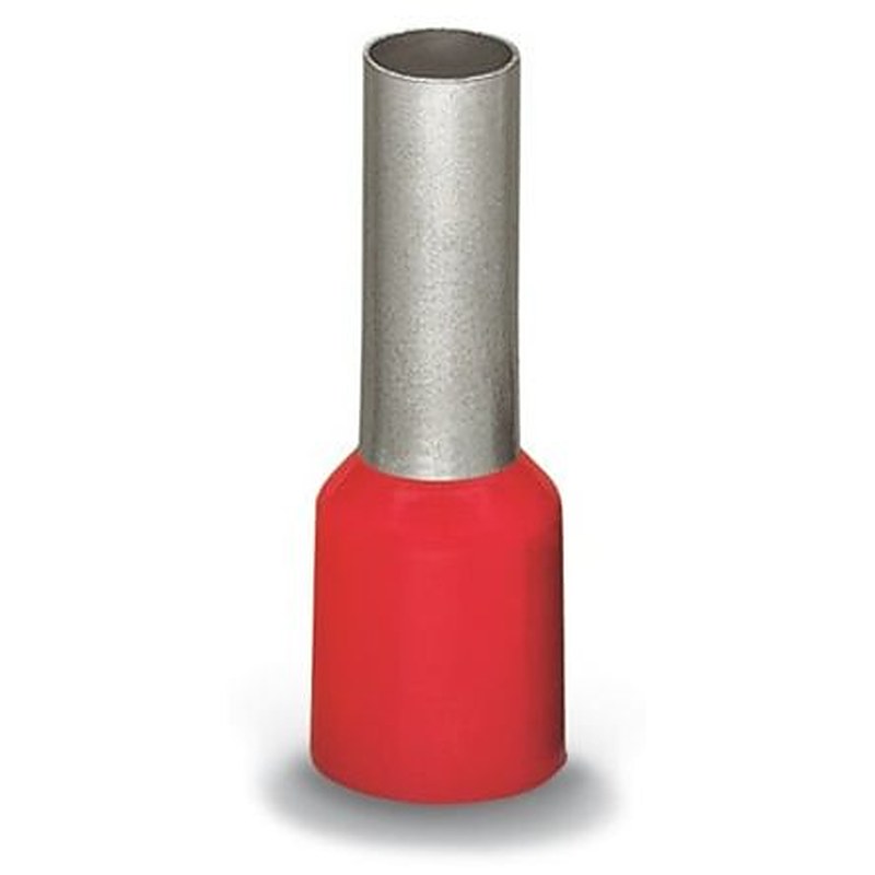 WAGO, 216 Insulated Bootlace Ferrule, 12 mm Pin Length, 4.5 mm Pin Diameter, Red