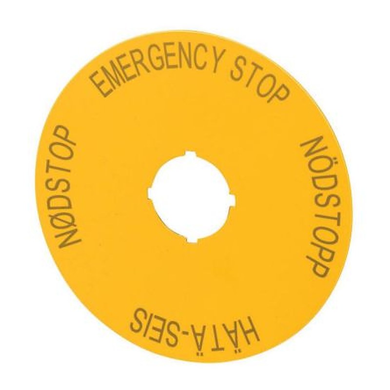 Eaton Label for Use with M22 Pushbuttons, Pre-printed "Droite, Rückwärts, Increase, Hand - Auto, I/O, Réarmement,