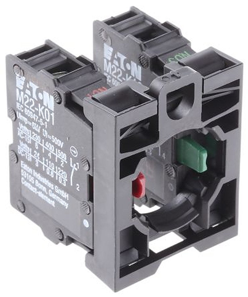 Eaton RMQ Titan M22 Series Contact Block, 500V, 1 NO/1 NC