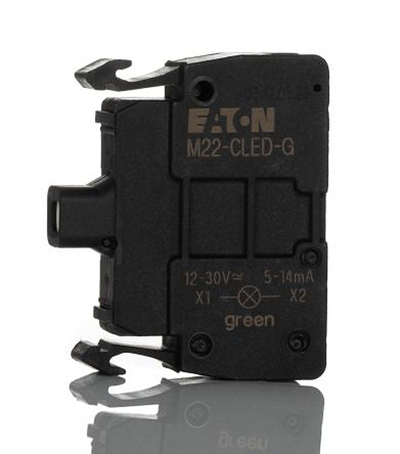 Eaton M22 Series Light Block, 12V ac/dc, 30 V ac/dc, Green Light