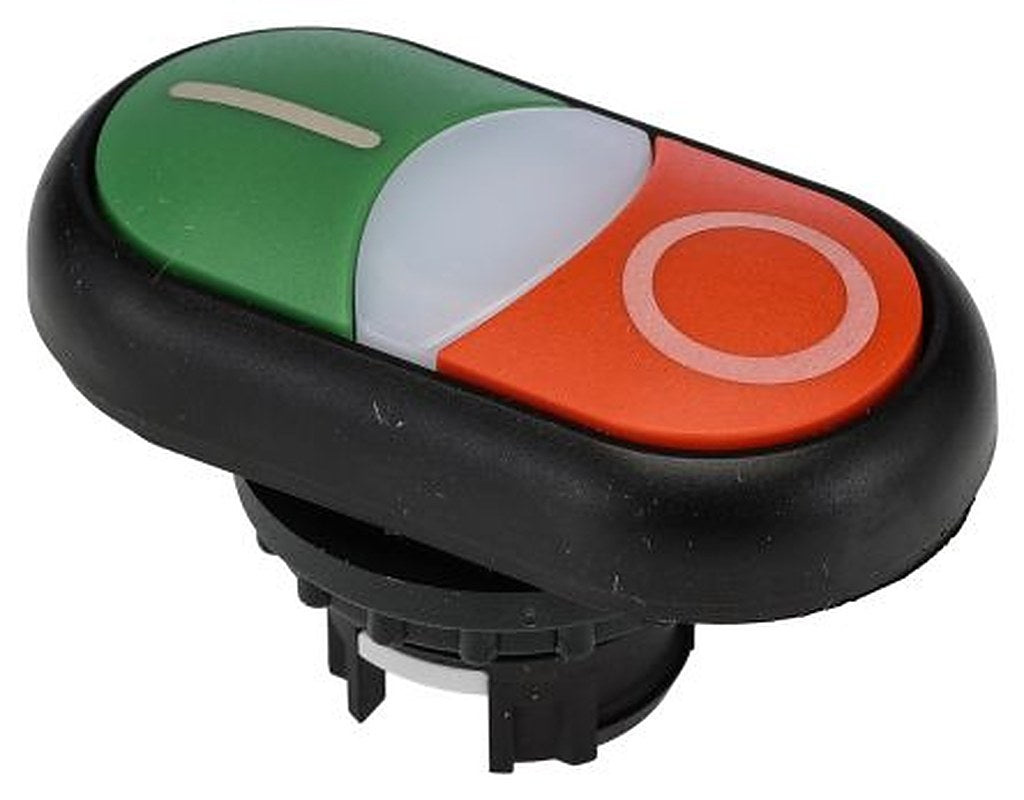 Eaton RMQ Titan M22 Series Red, Green Momentary Push Button Switch, 22 mm Cutout, IP66