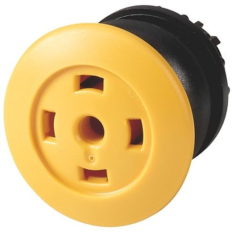 Eaton M22 Series Yellow Momentary Spring Return Push Button Switch, 22.5 mm Cutout, IP67, IP69K, IEC, EN