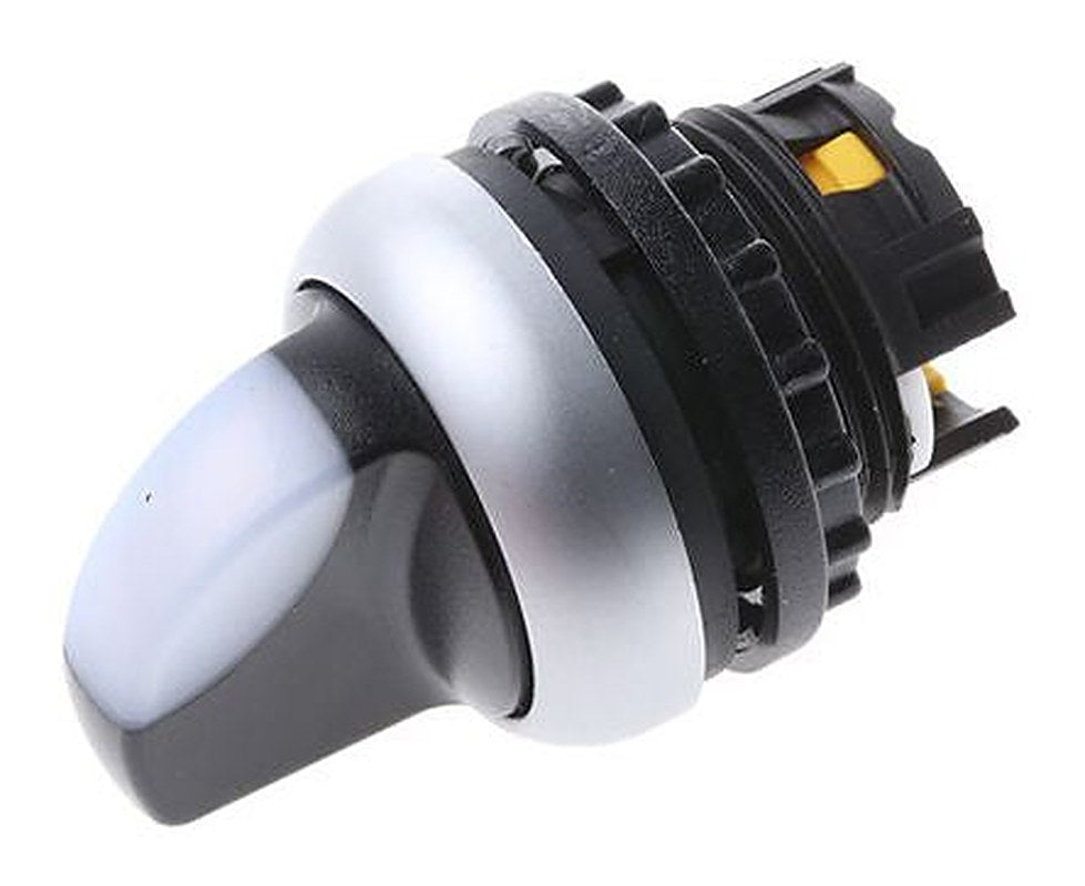 Eaton M22 Series 2 Position Illuminated Selector Switch Head, 22 mm Cutout, Black Handle, IP66